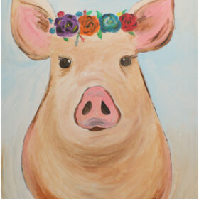 #335 Pig with Flowers $0.00